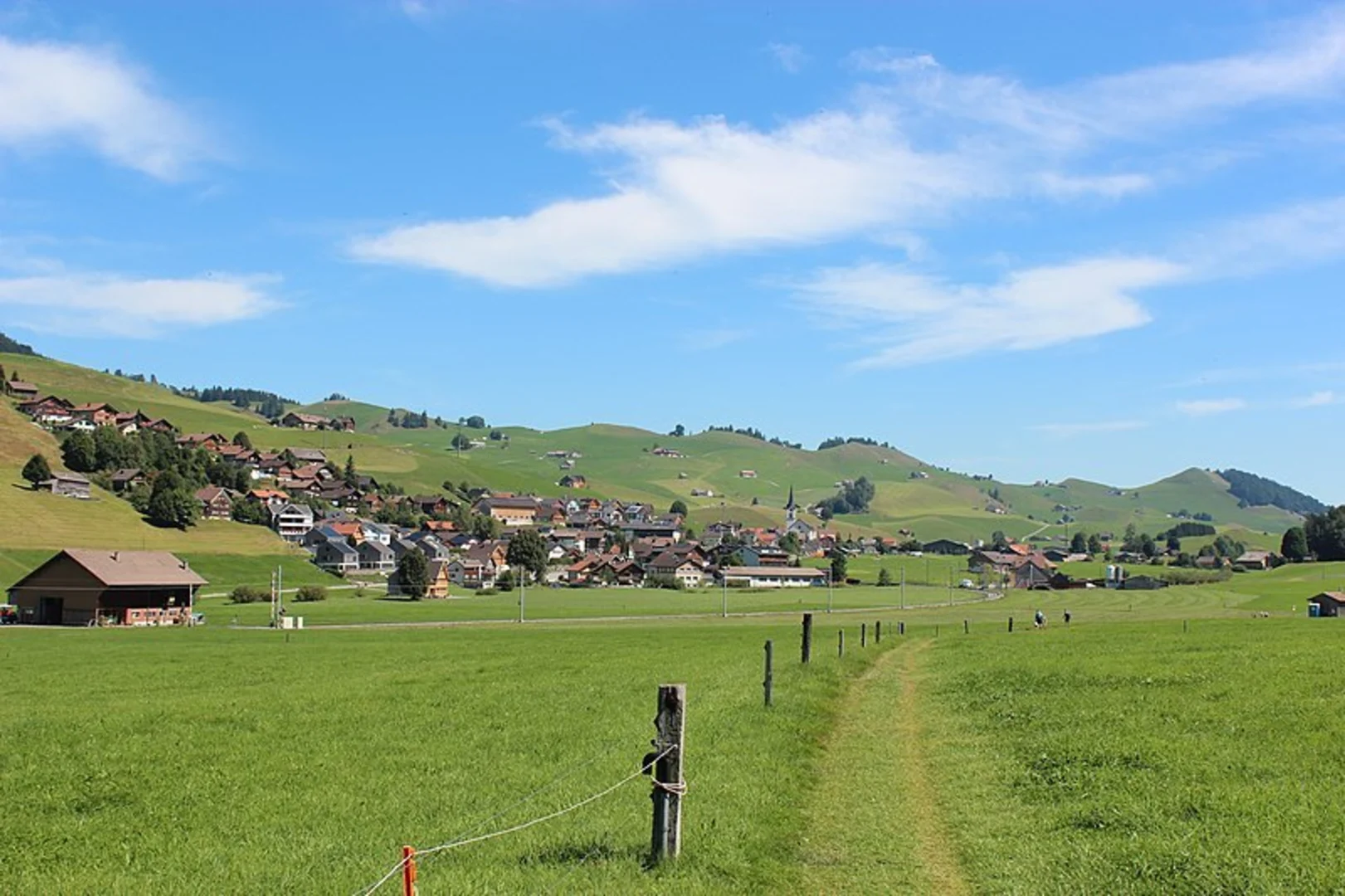 An image depicting the trail Gonten to Gontenbad Trail and its surrounding area.
