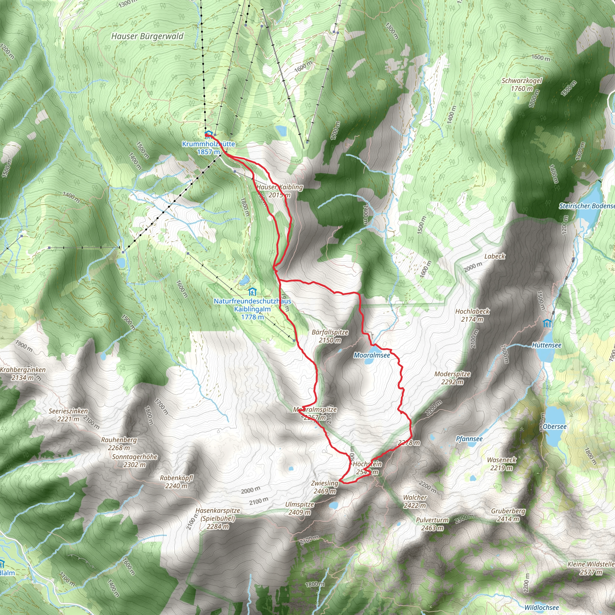 Hauser Kaibling - Höchstein - Moralmsee mobile static map