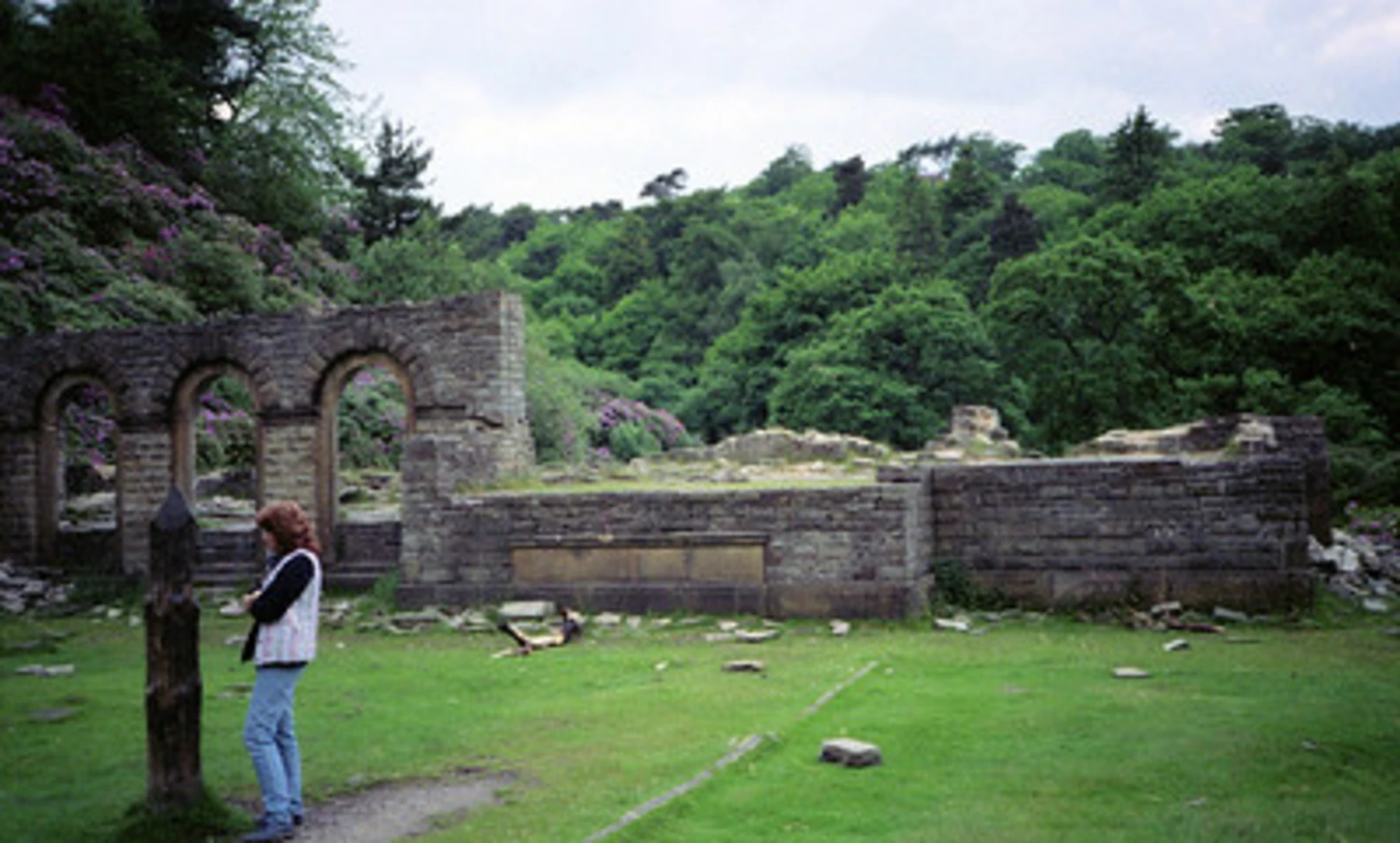 An image depicting the trail Errwood Hall Ruin and St Joseph's Shrine Loop - Errwood Reservoir and its surrounding area.