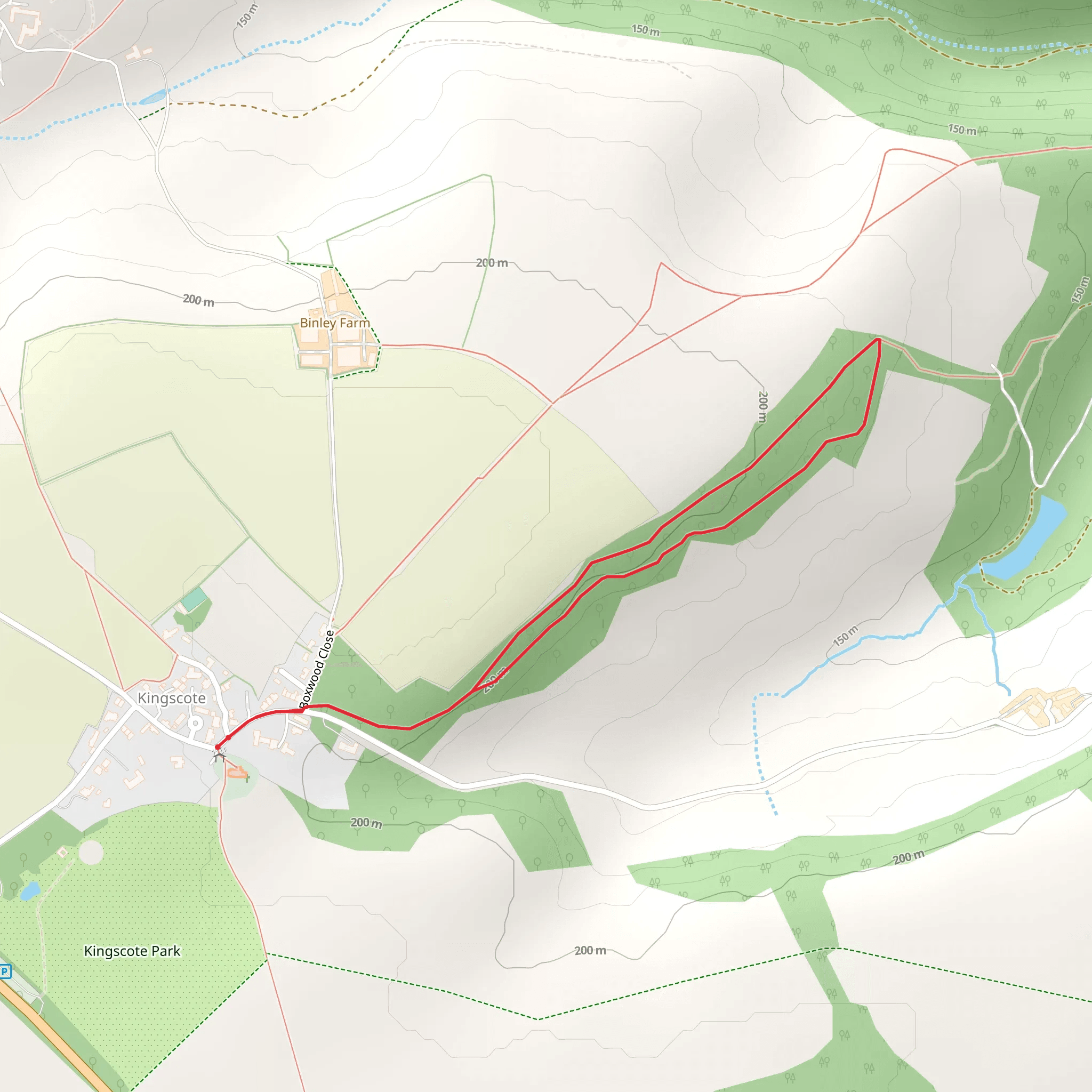 Kingscote Small Walk mobile static map