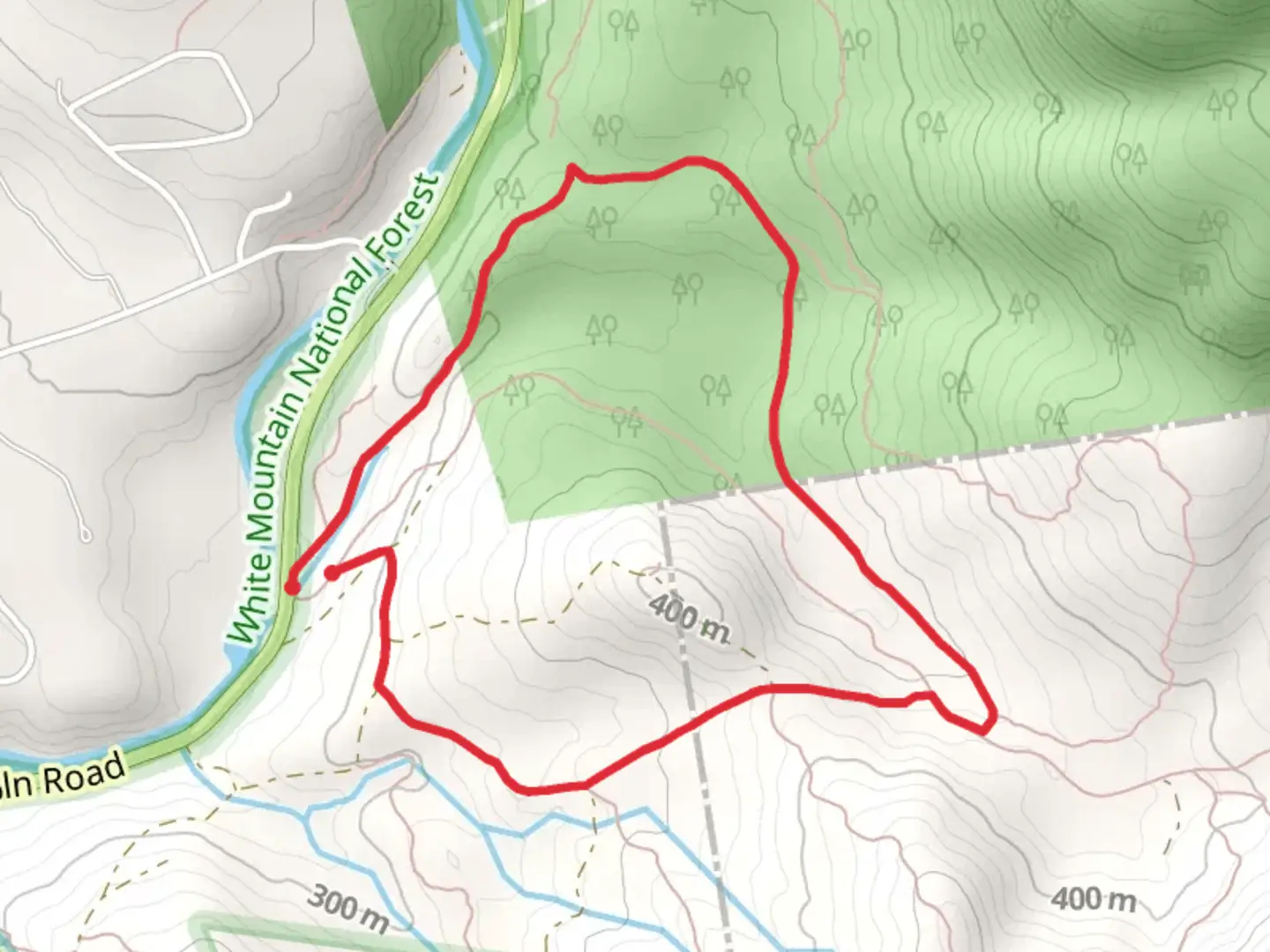 An image depicting the trail Pine Flat XC Trail and Tritown XC Loop and its surrounding area.