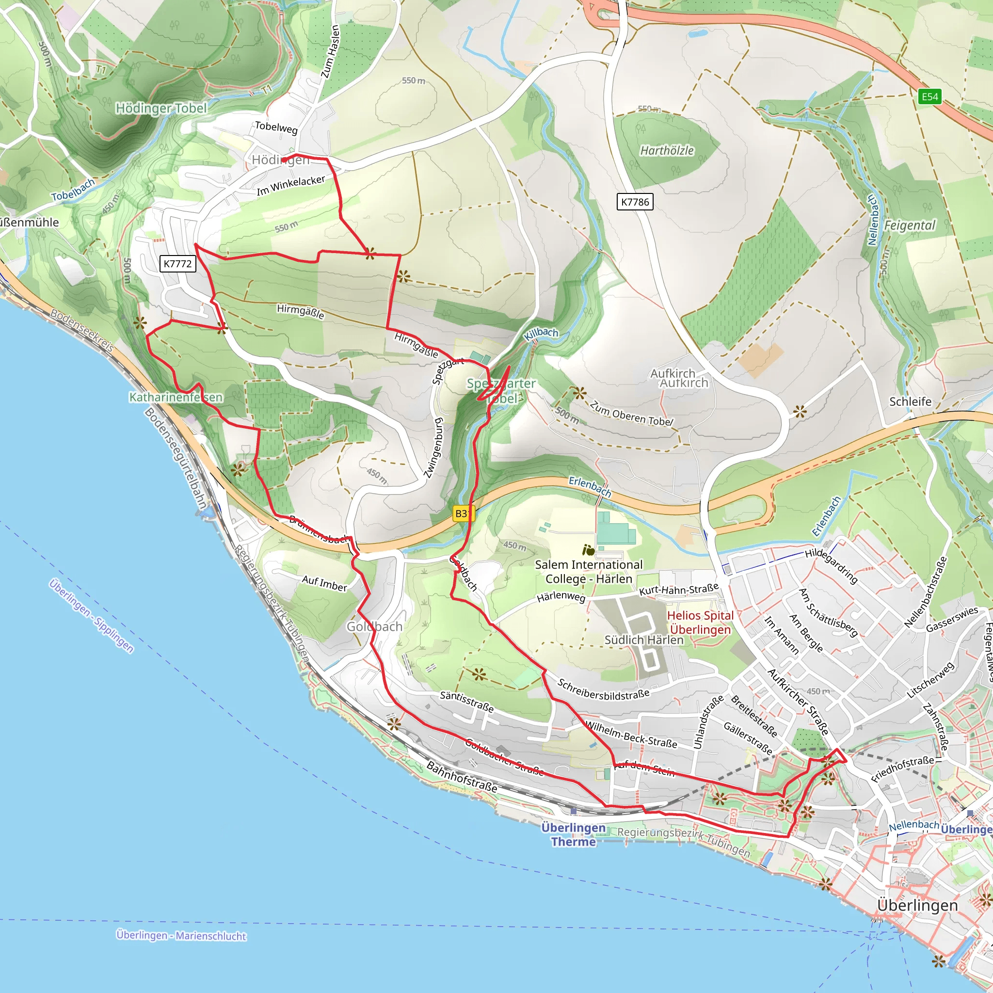 SeeGang and Jubliaeumsweg Bodenseekreis mobile static map
