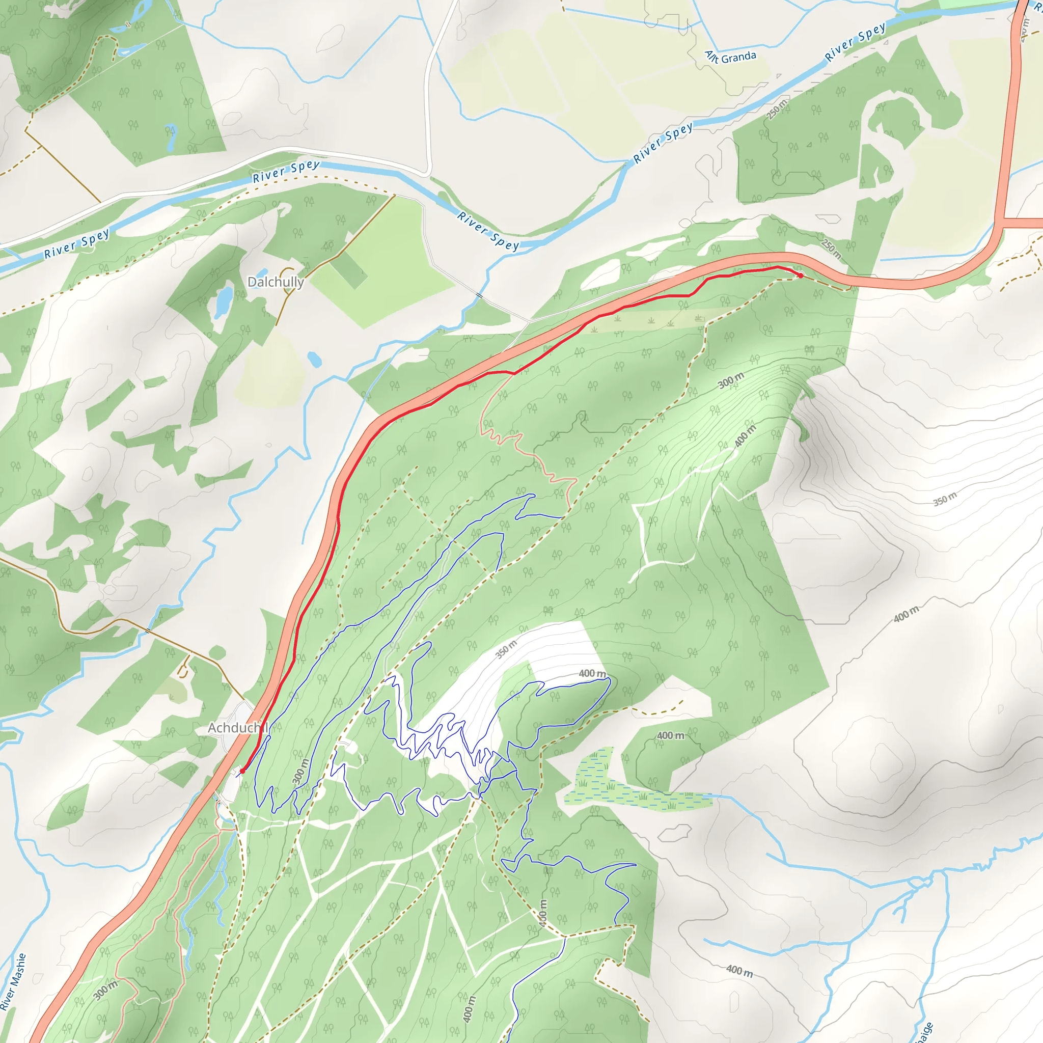 Laggan Path - Gorstean Trail mobile static map