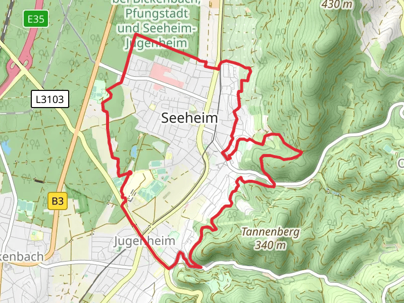 Rundwanderweg Seeheim Jugenheim