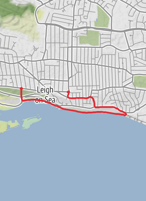 Hike from Leigh-on-Sea mobile static map