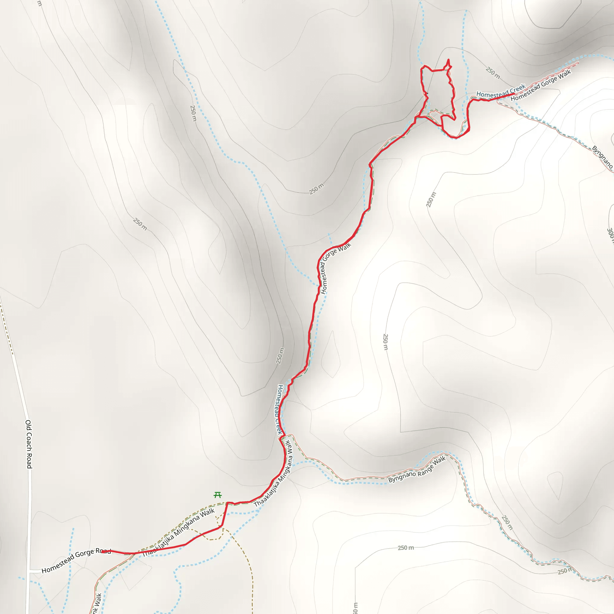 Homestead Gorge Track mobile static map
