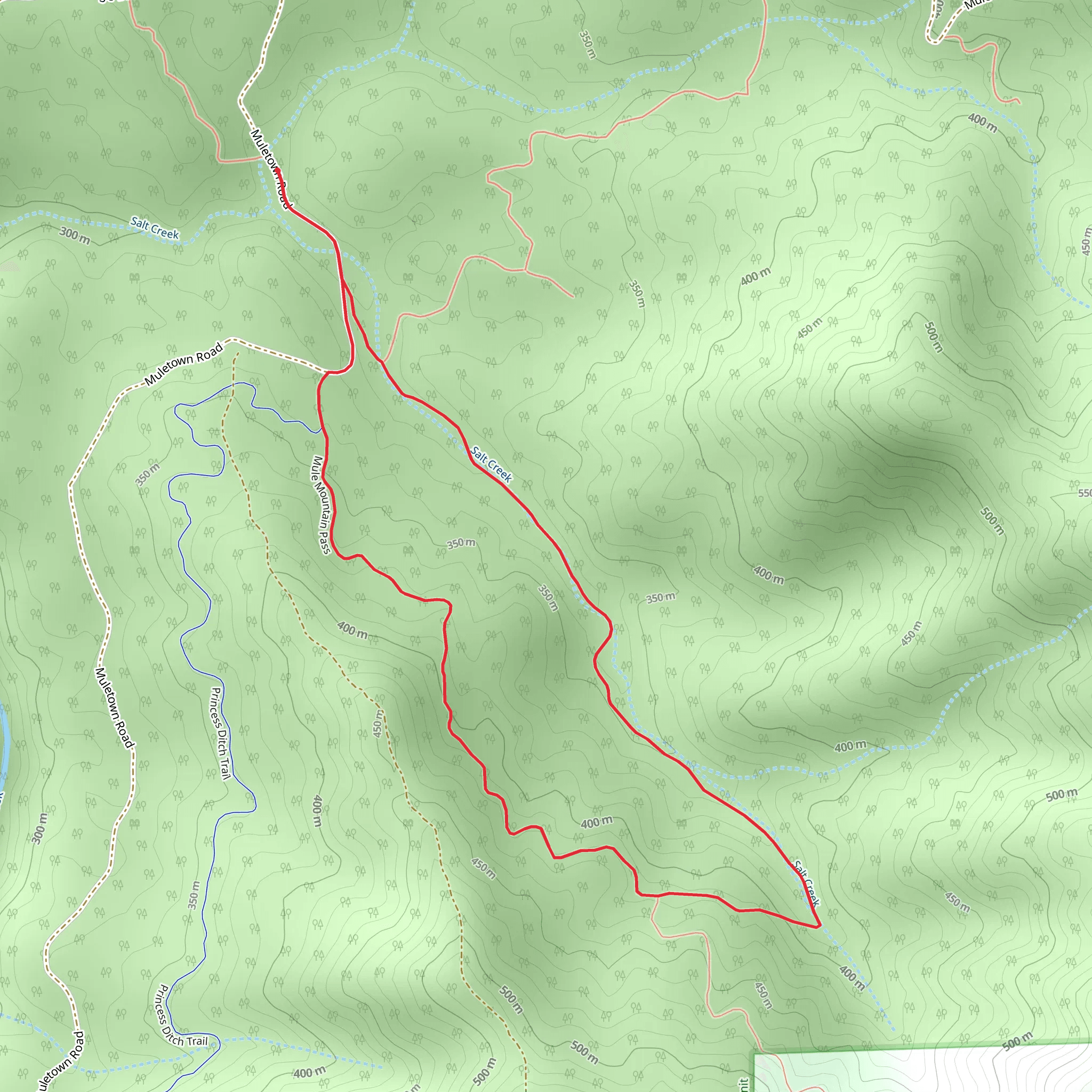 Salt Creek Loop mobile static map