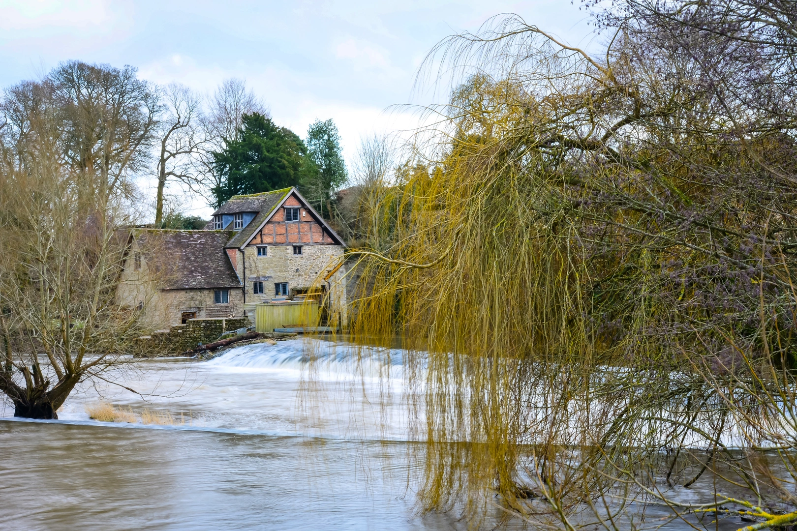 An image depicting the trail Riverside Walk from Aymestrey and its surrounding area.