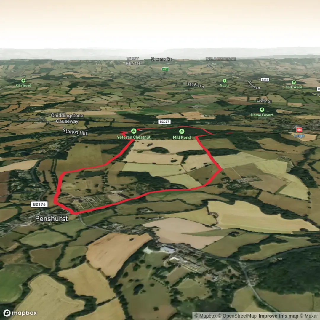 An image depicting the trail Kent - Penshurst Eastern Loop and its surrounding area.