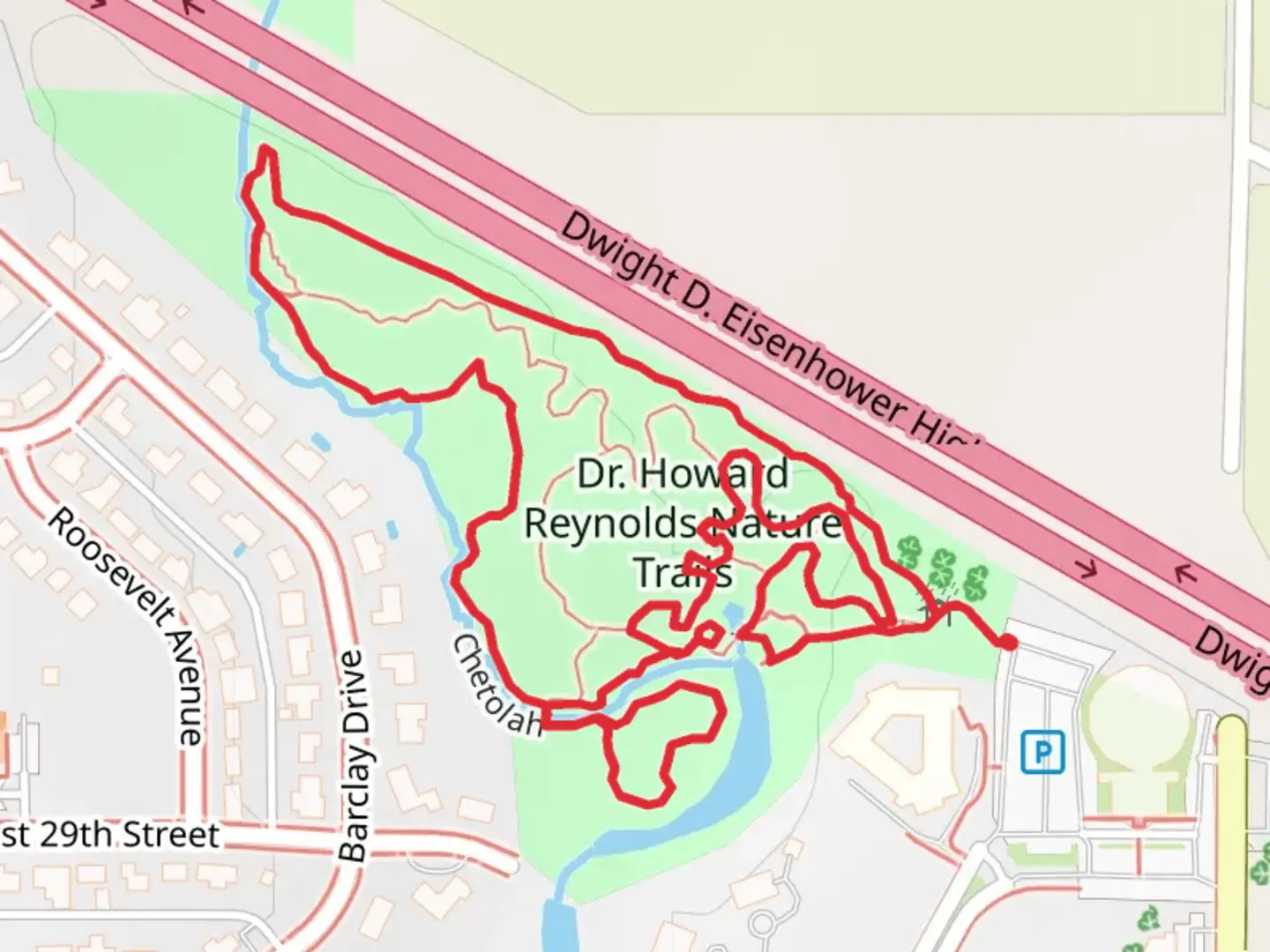 An image depicting the trail Chetolah and Oxbow Loop and its surrounding area.