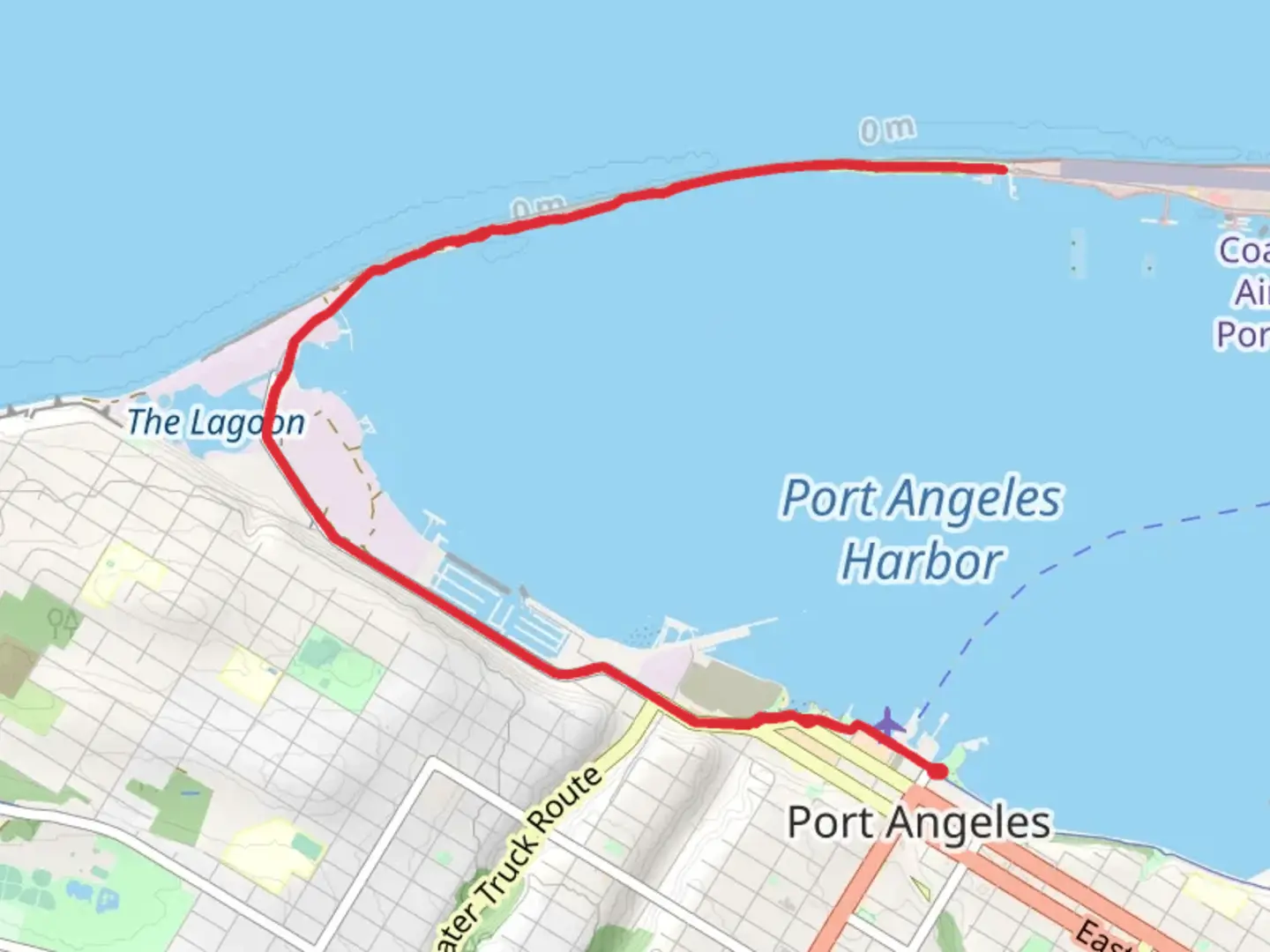 An image depicting the trail Ediz Hook Walk and its surrounding area.