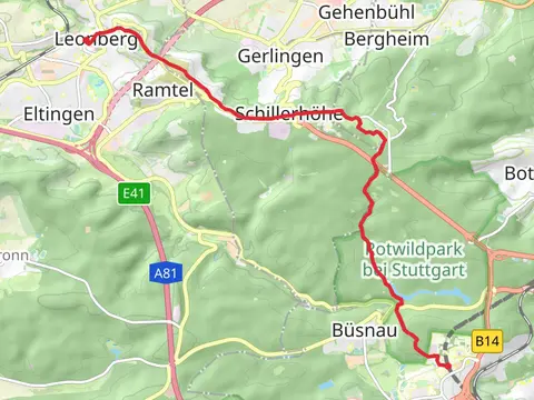 Stuttgart Universität to Leonberg via Mauswegle Bernhardsbachsträßle