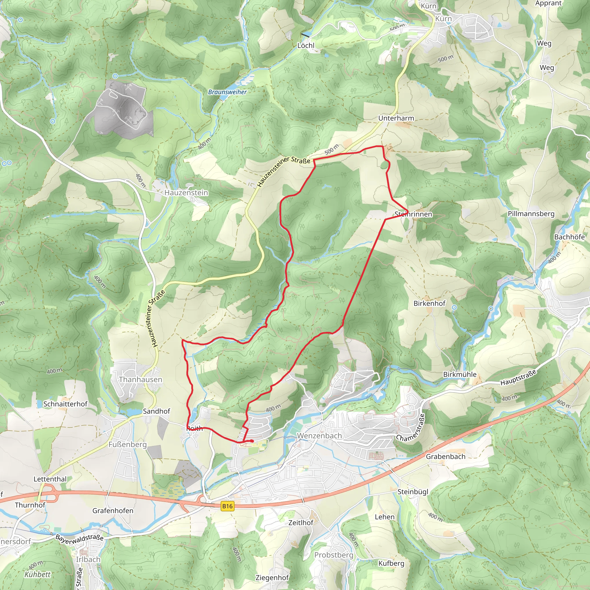 Wenzenbach North Loop mobile static map