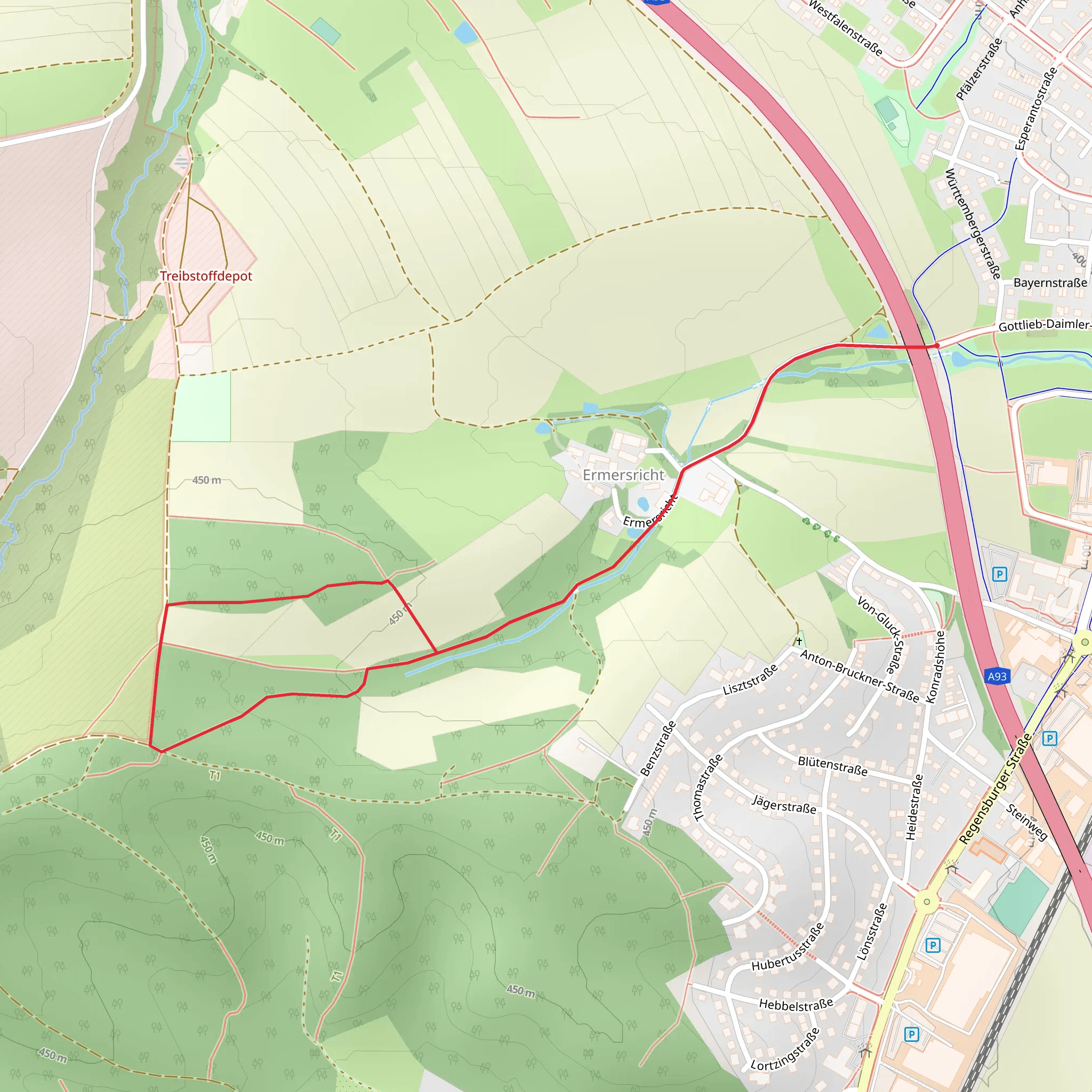 Konradshöhe Loop via Naab Vils Weg mobile static map