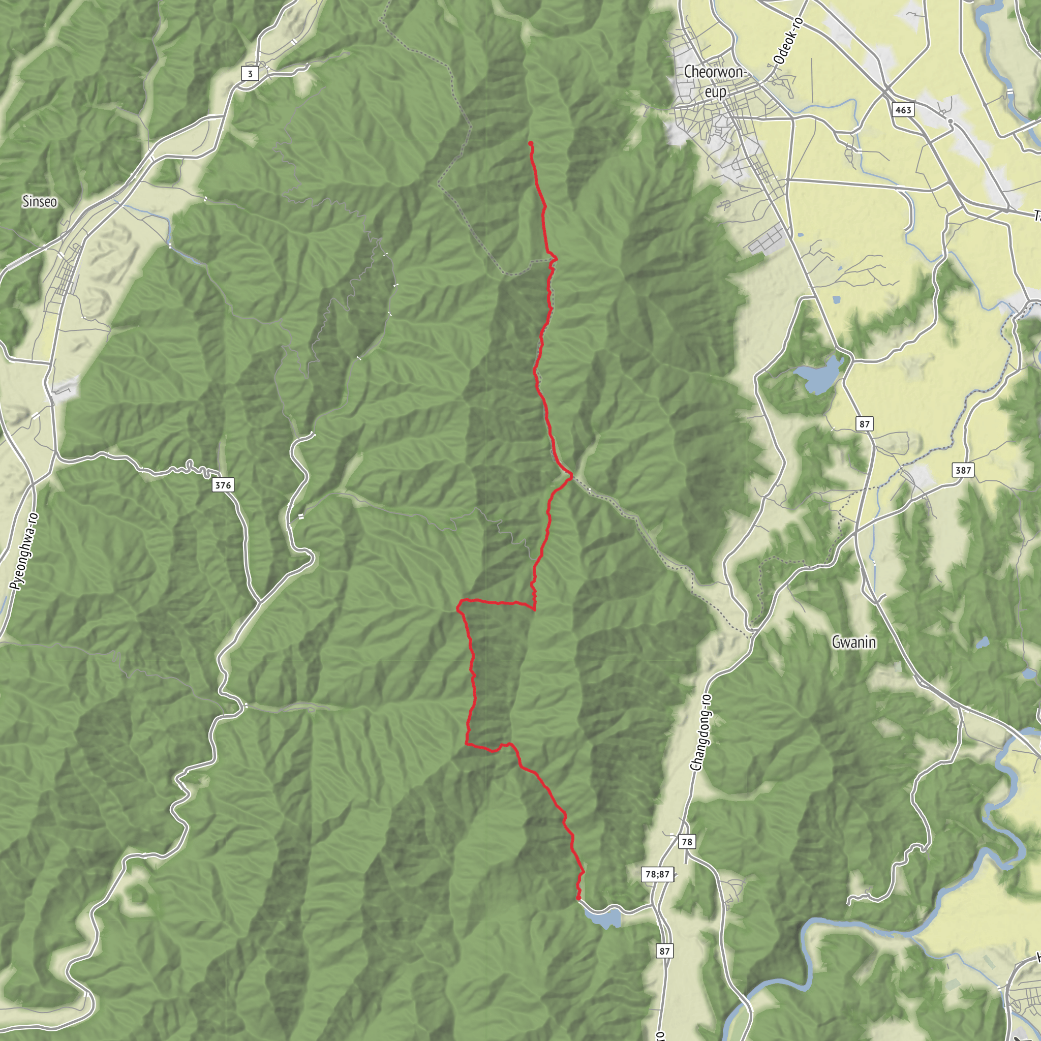Jungni Reservoir - Anyanggol mobile static map