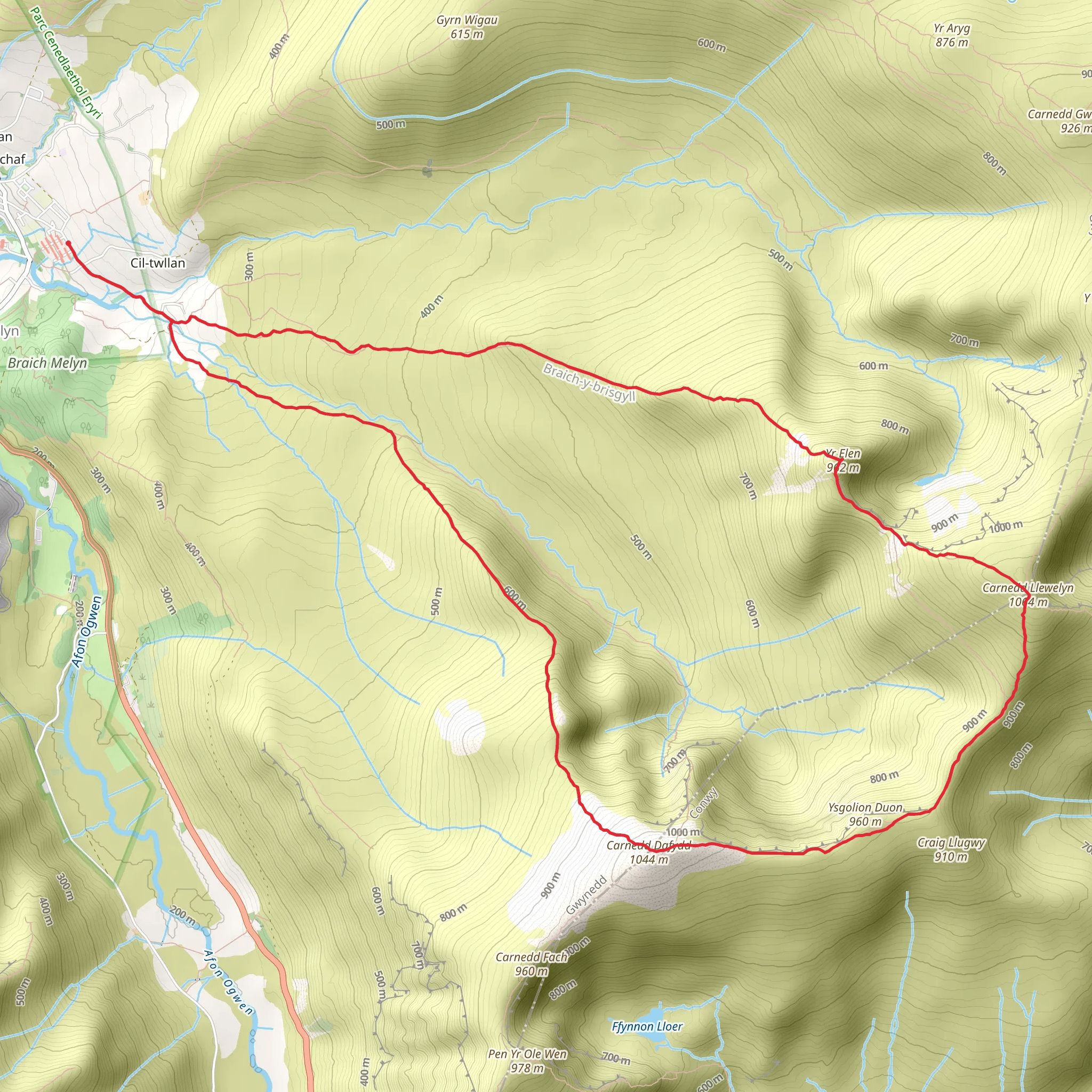 Cwm Llafar Horseshoe (5) mobile static map
