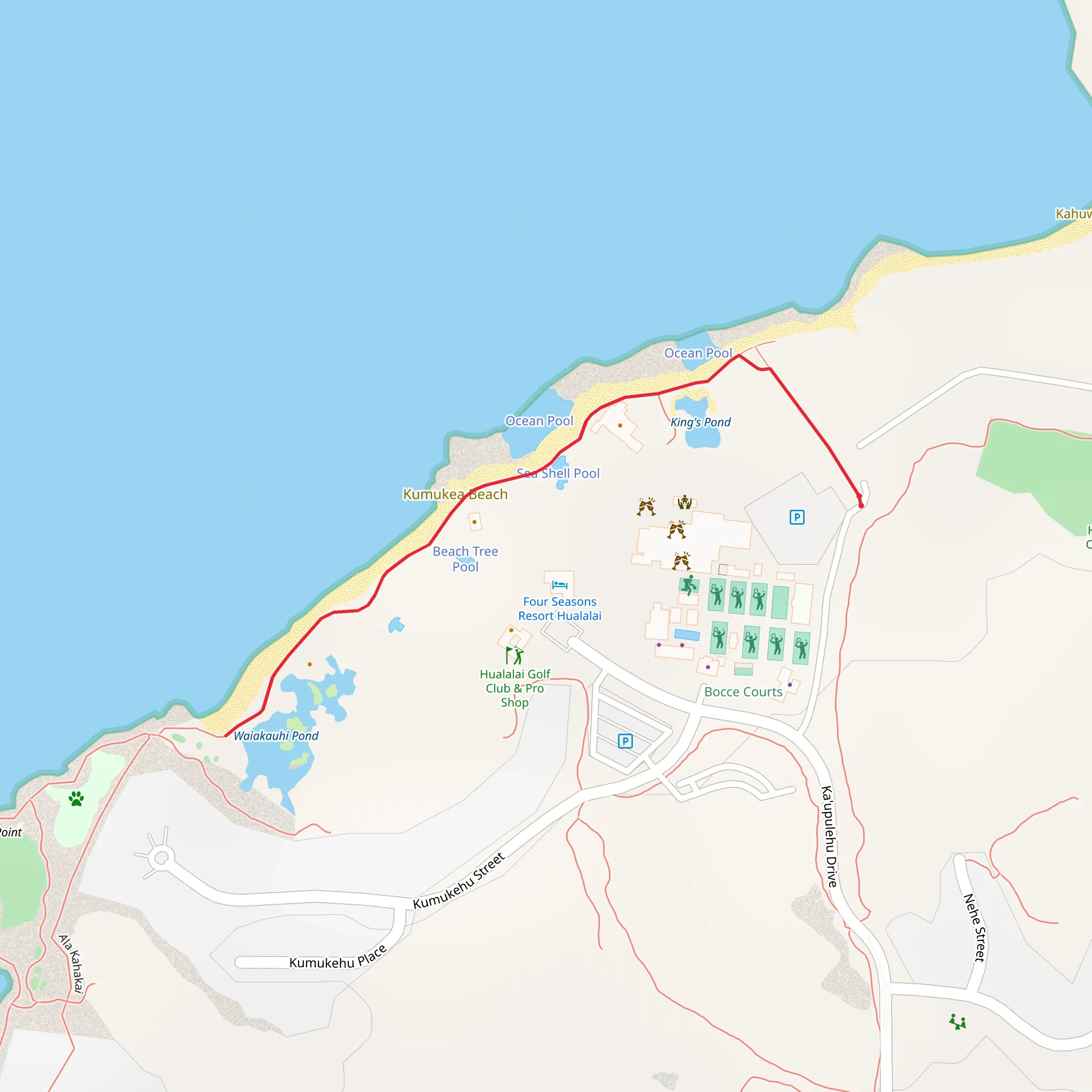 Waiakauhi Pond mobile static map