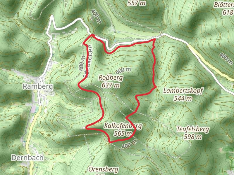 The 5 Burgen Blick, Neuscharfeneck Loop via Drei Burgen Weg