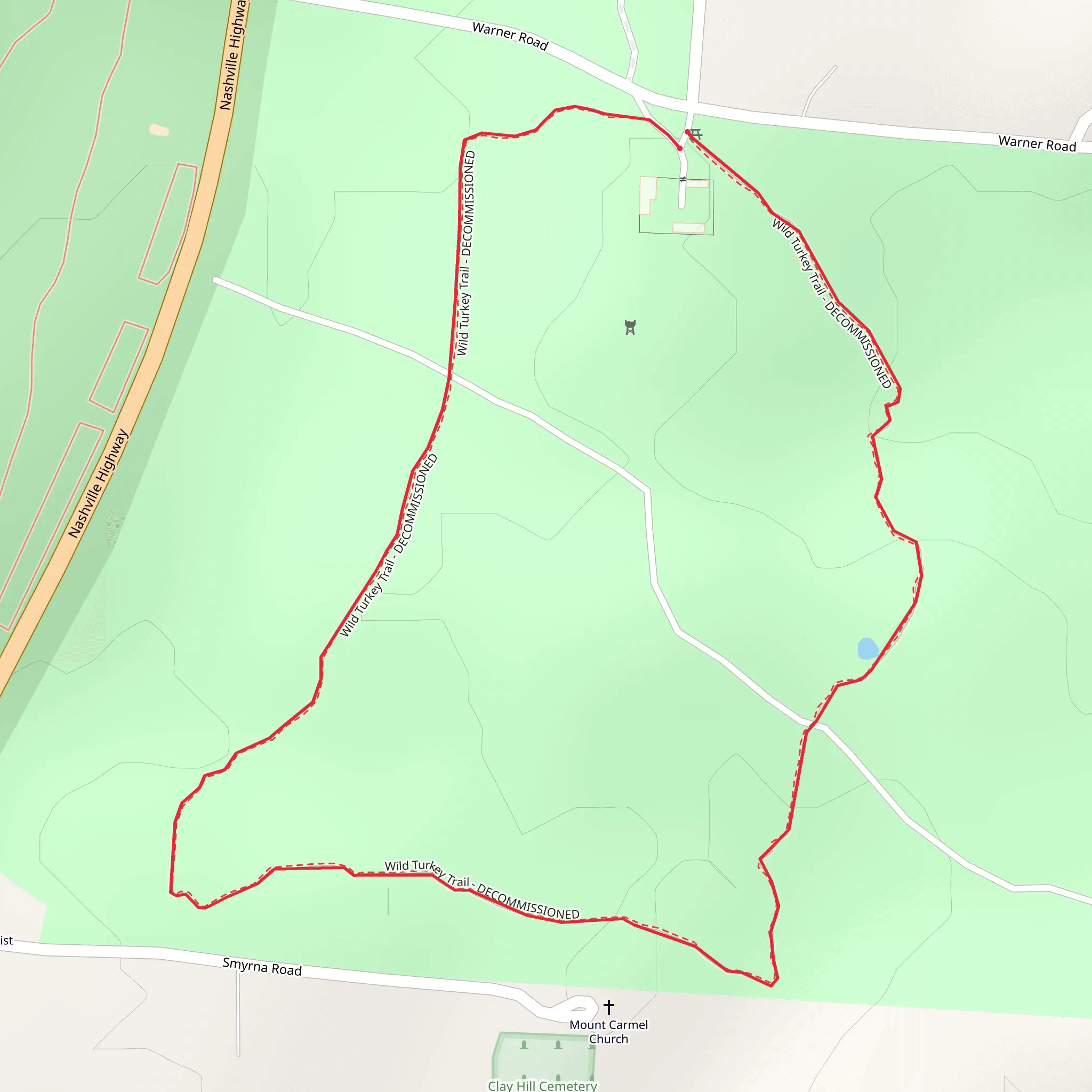 Wild Turkey Loop Trail mobile static map