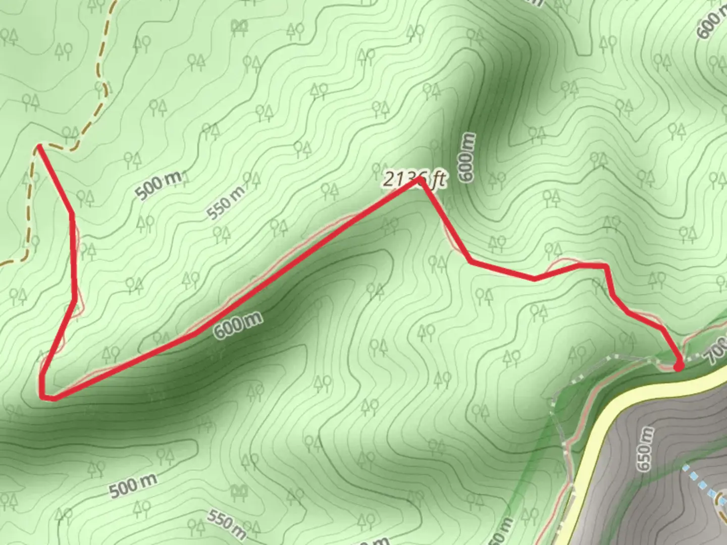 An image depicting the trail Hammond Hollow Trail and its surrounding area.