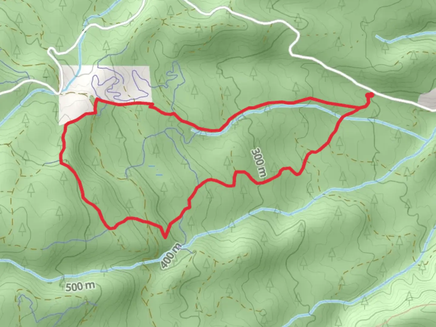 An image depicting the trail Moto Loop Trail and its surrounding area.