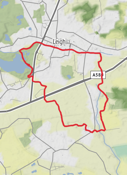 Pennington Flash and the Glazebury Trail mobile static map