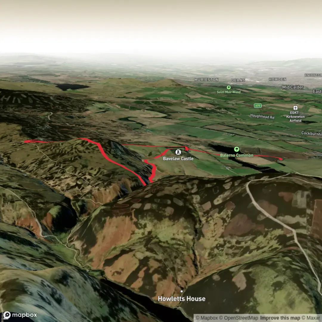 An image depicting the trail Hare hill and its surrounding area.