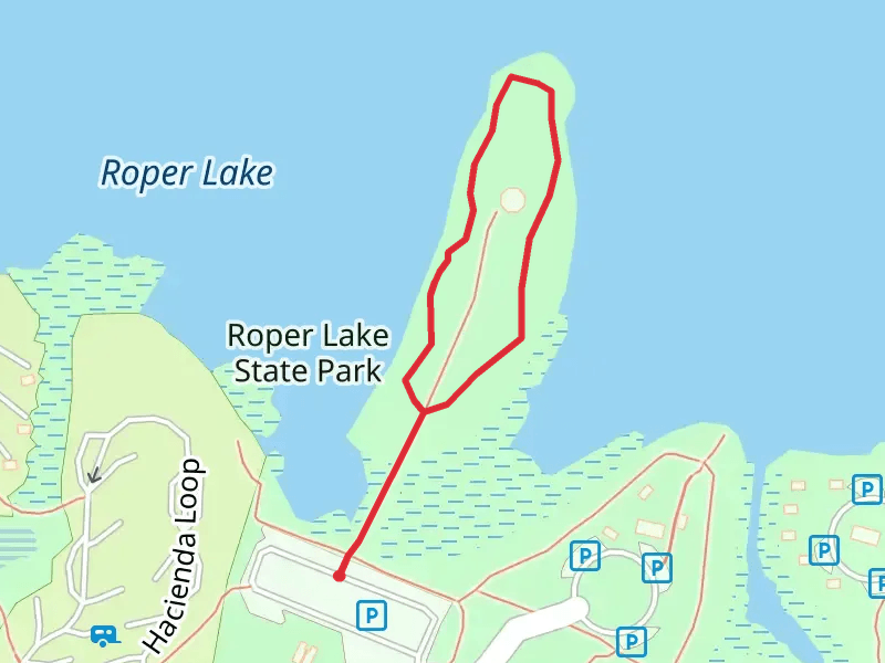 Roper Lake State Park Loop