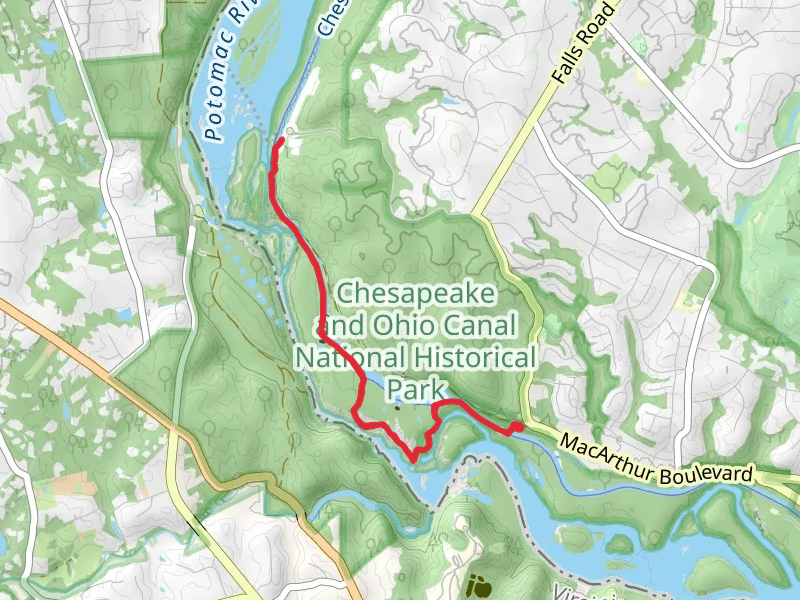 Exit Trail and Chesapeake and Ohio Canal Trail