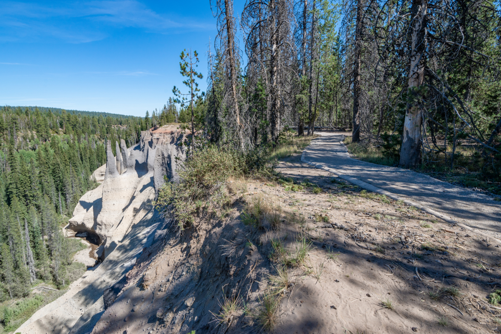 An image depicting the trail Pinnacles Valley Trail and its surrounding area.