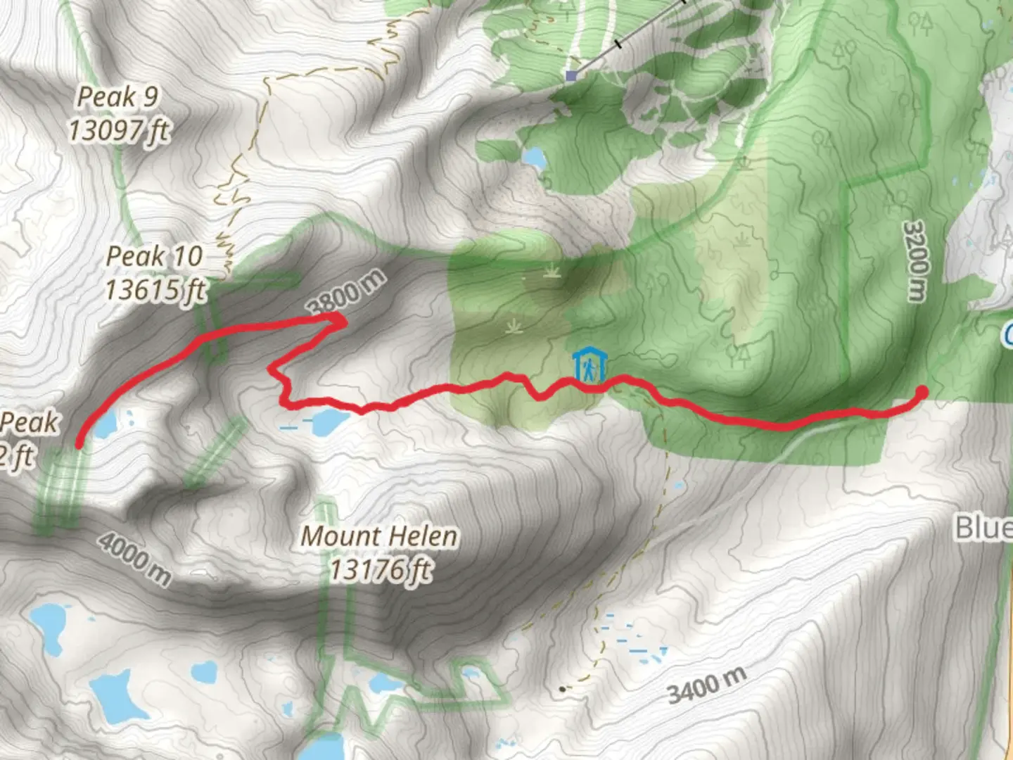 An image depicting the trail Lower and Upper Crystal Lake Trail and its surrounding area.