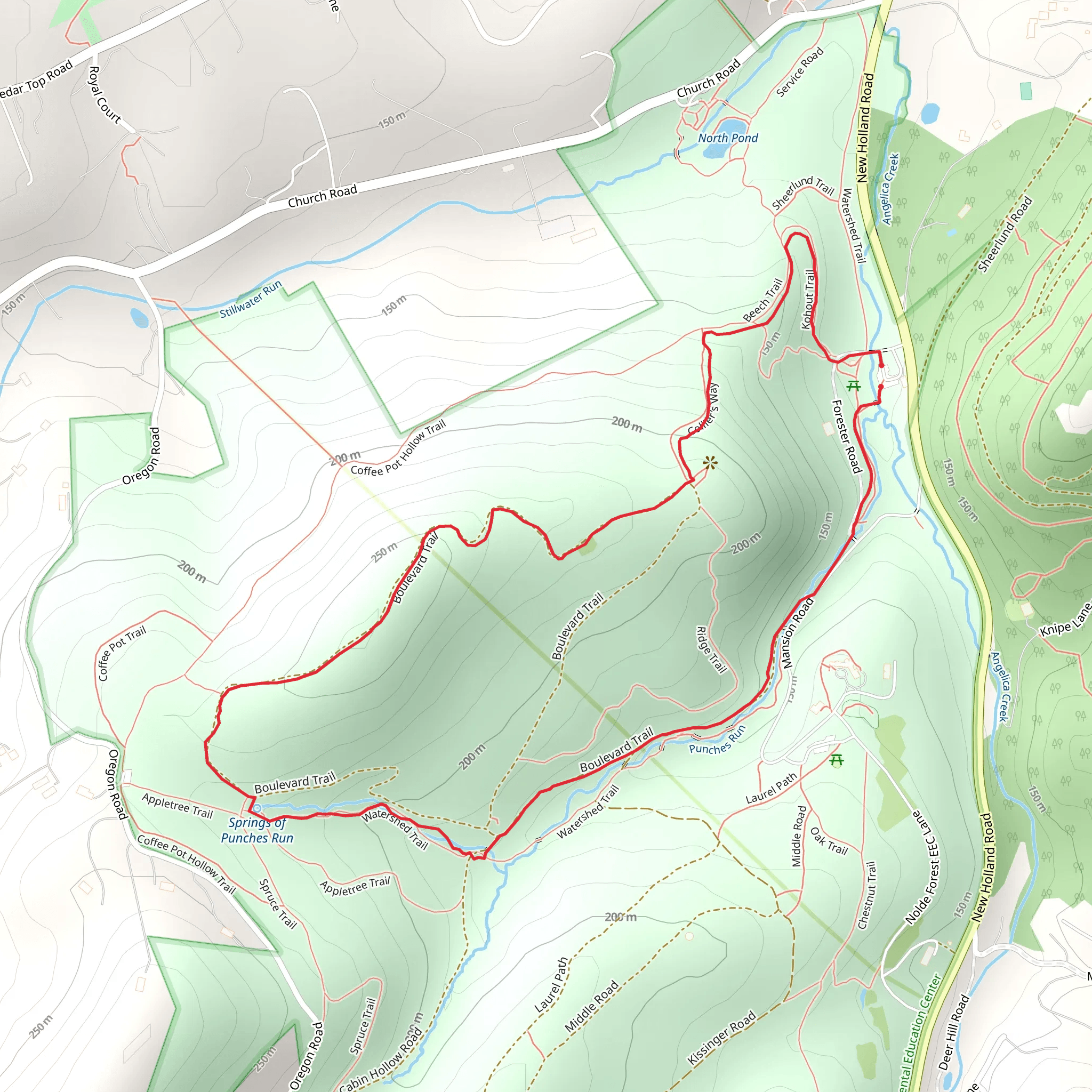Boulevard Trail mobile static map