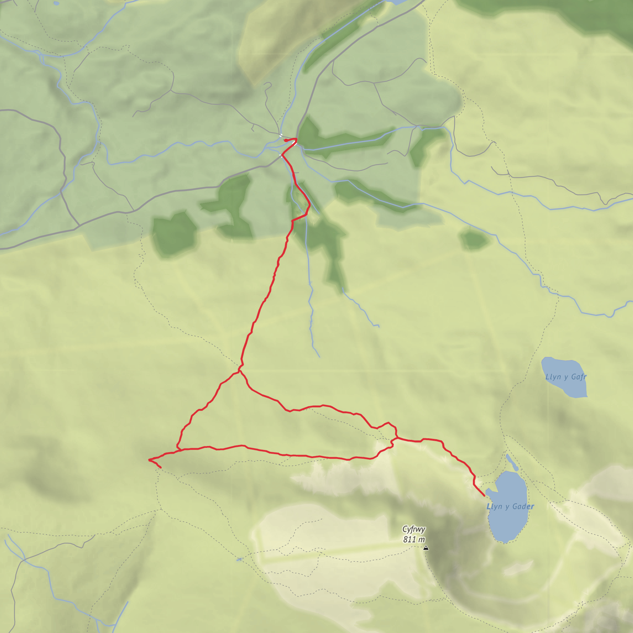 Ty Nant and Lynn Y Gader mobile static map