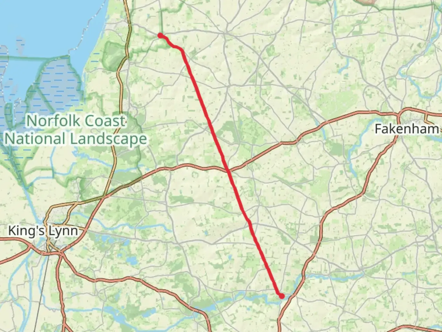 An image depicting the trail Castle Acre to Sedgeford Walk and its surrounding area.