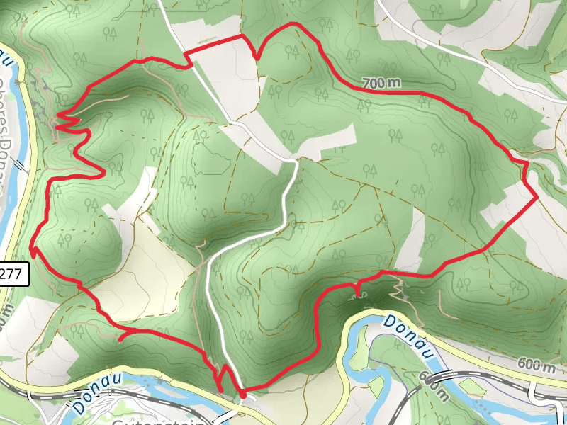 Teufelsloch, Rabenfelsen and Ruine Burgfelden Loop via Donau Zollernalb Weg