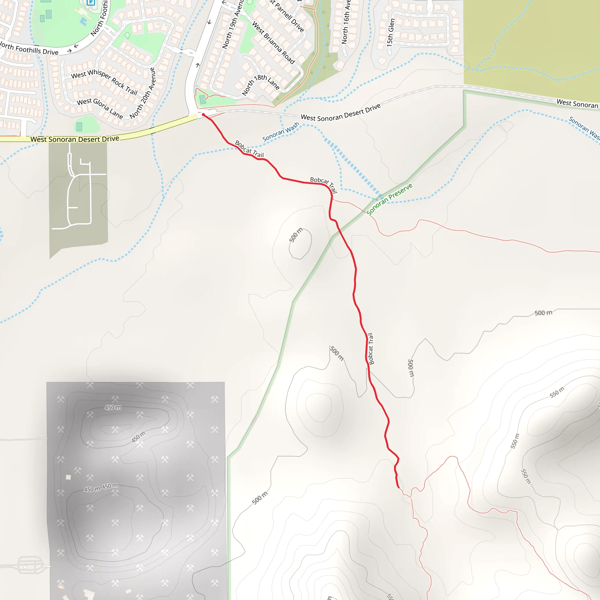 Bobcat Trail mobile static map