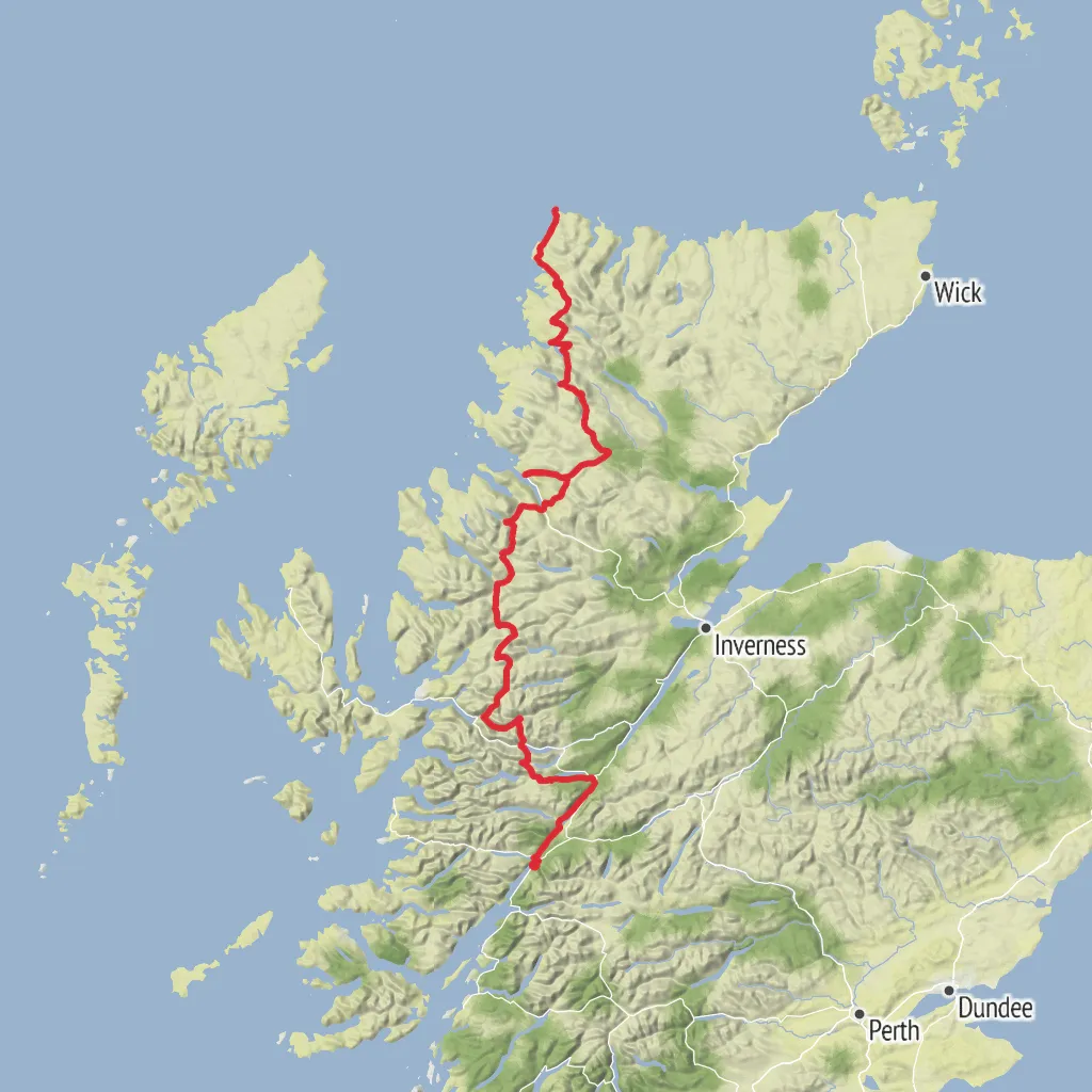 Cape Wrath Way East mobile static map