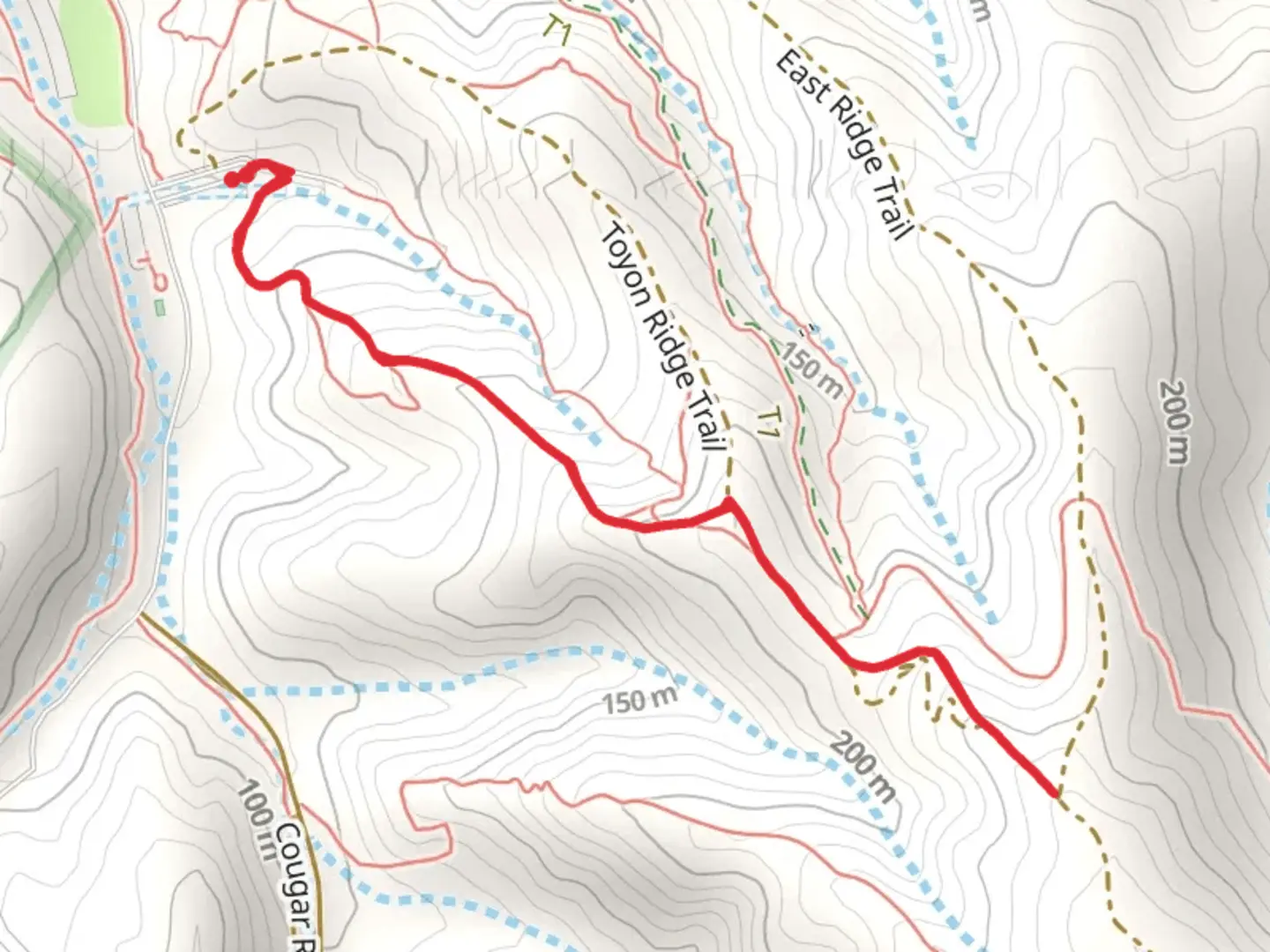 An image depicting the trail Bessie Canyon Trail and its surrounding area.