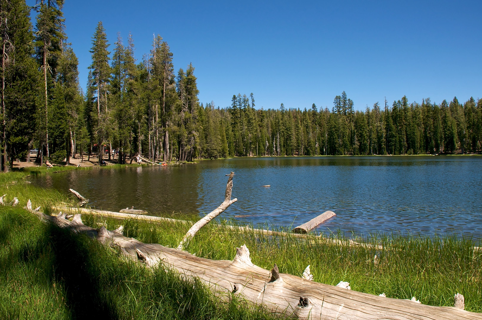 An image depicting the trail Rainbow Lake and its surrounding area.