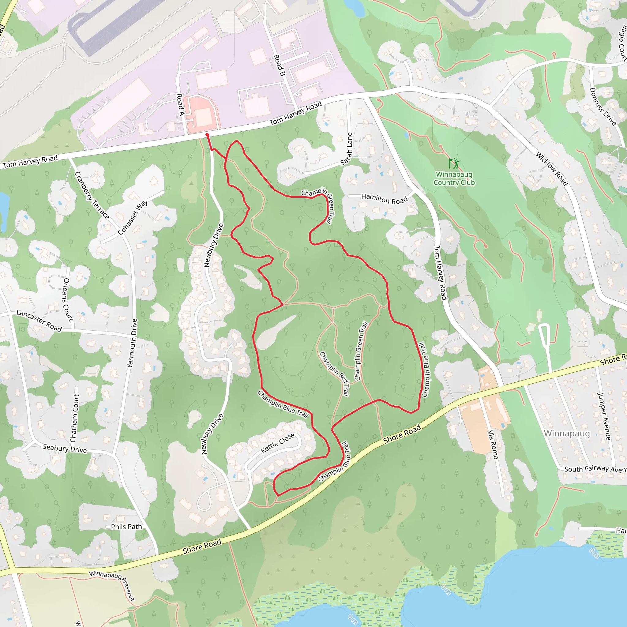 Champlin Blue and Green Loop Trail mobile static map