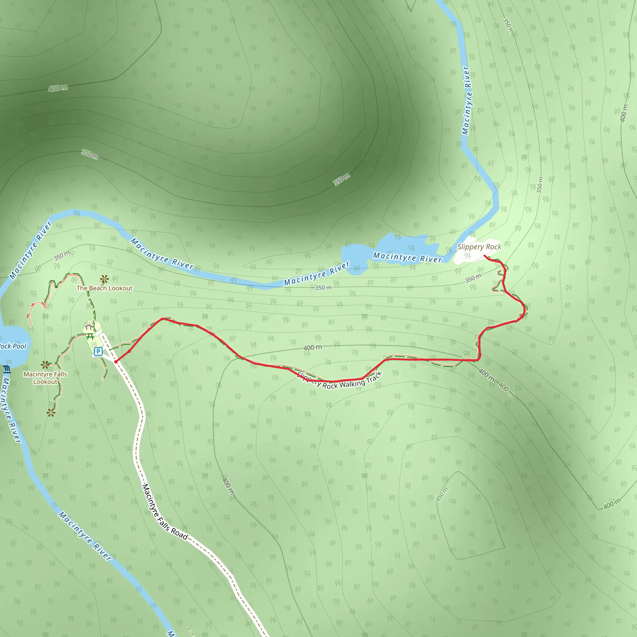 Slippery Rock Track mobile static map