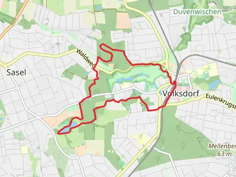 Rückhaltebecken Hochholtswisch via Volksdorfer Rundwanderweg
