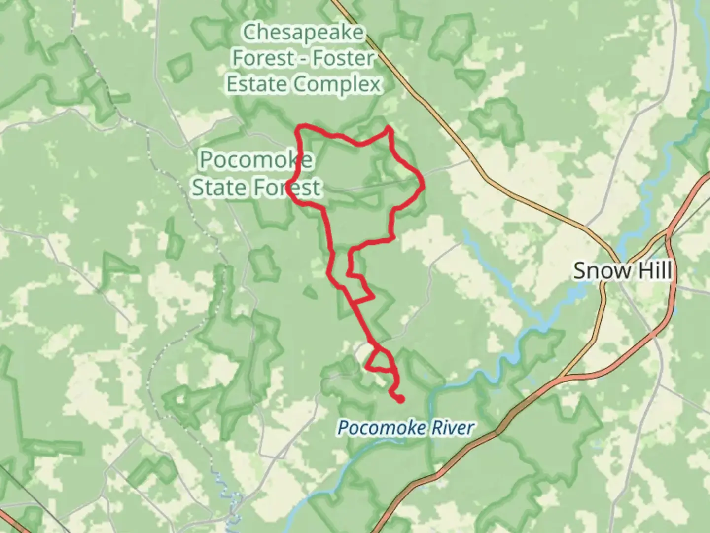 An image depicting the trail Corbin - Furnance Loop and its surrounding area.