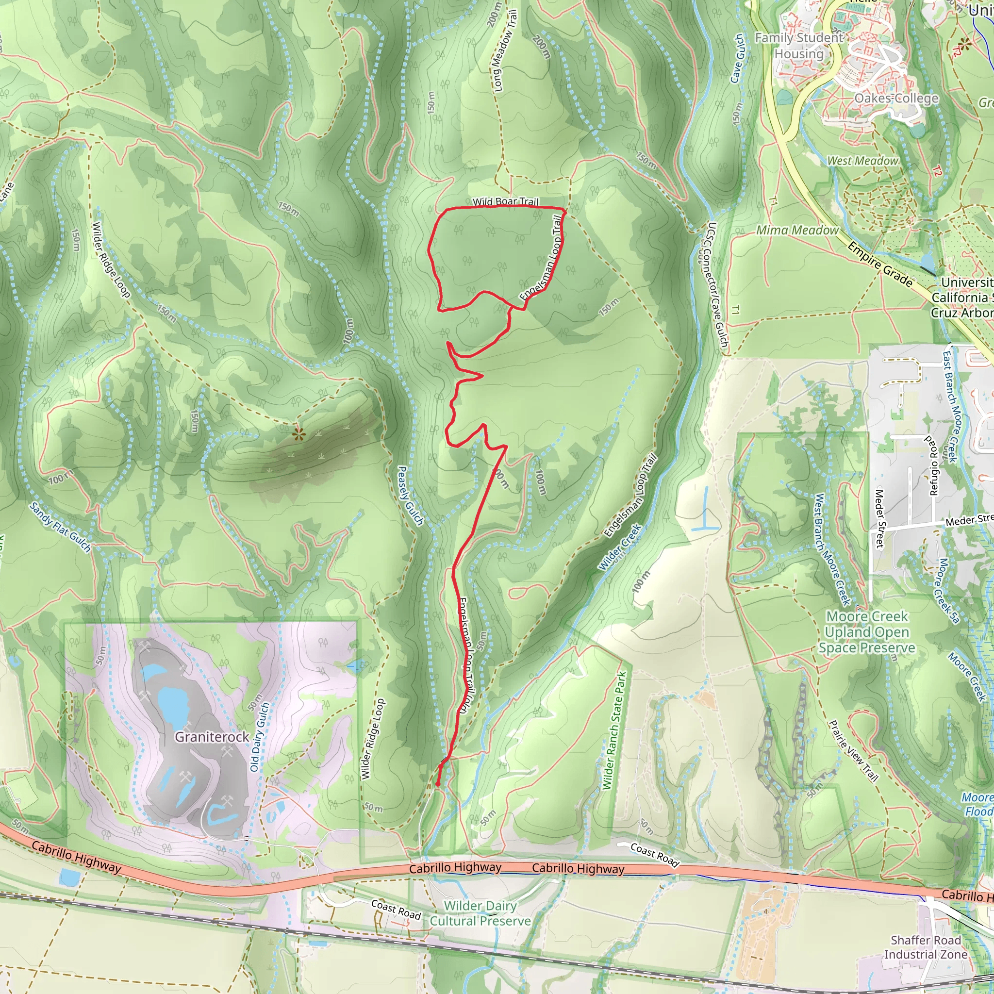 Engelsman Loop and Wild Boar Trail mobile static map