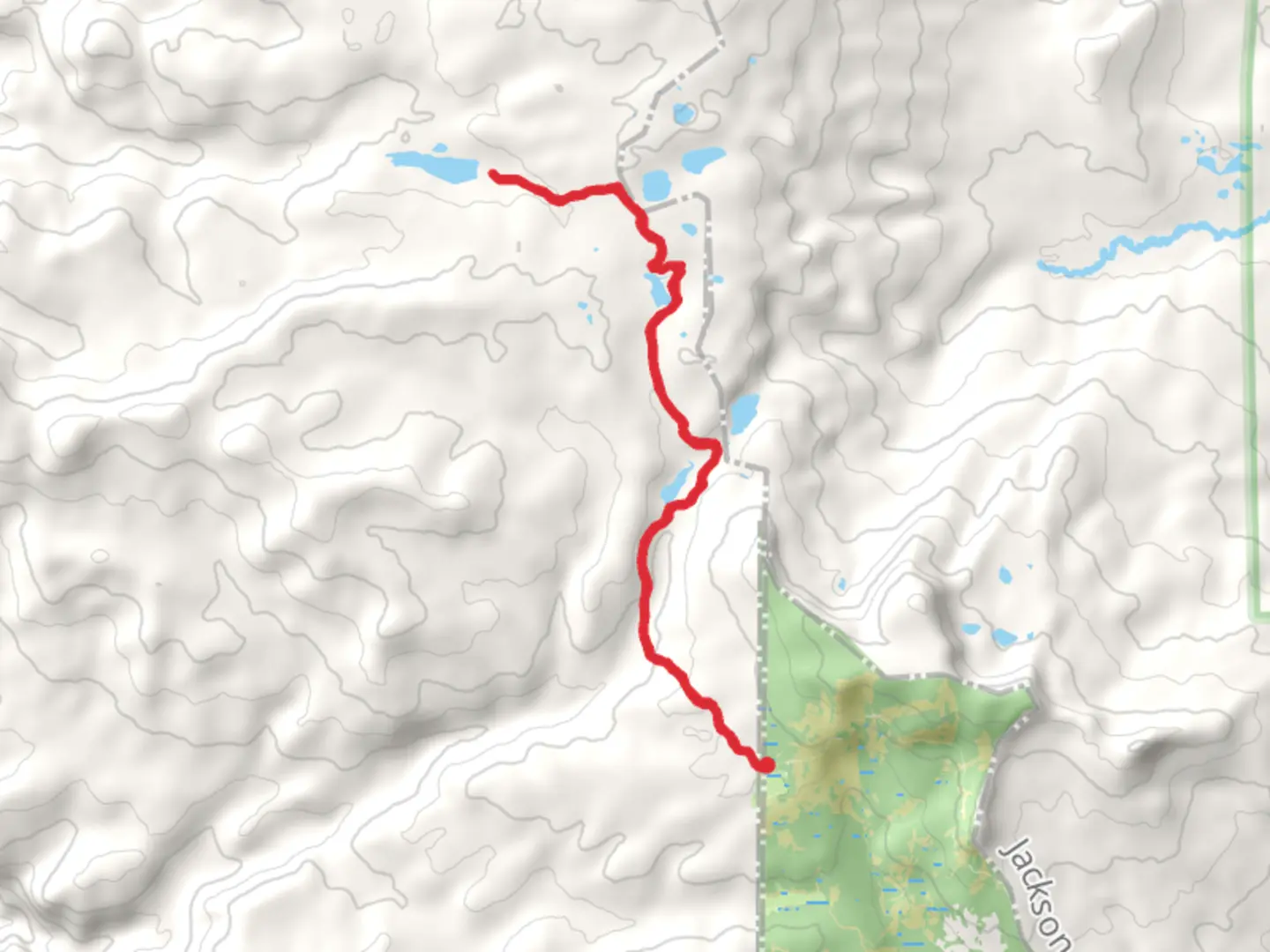 An image depicting the trail Long Lake via CDT and its surrounding area.