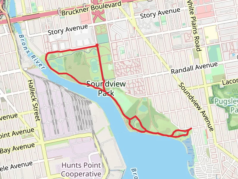 Hector Aponte Field Loop via Bronx River
