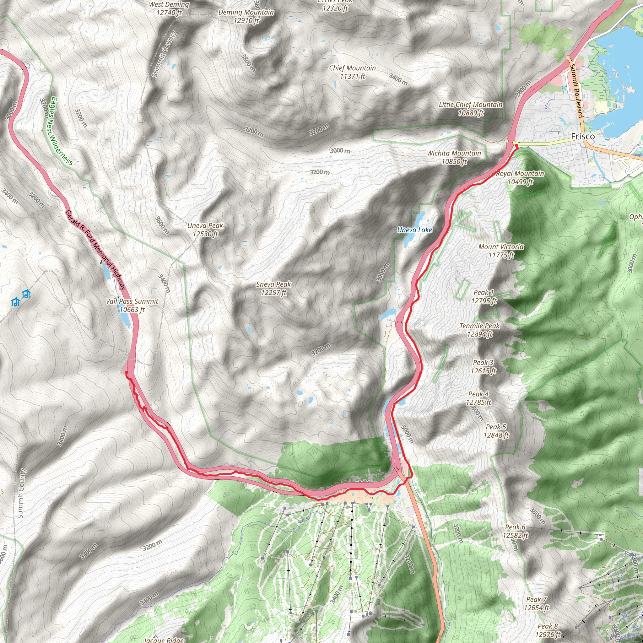 Tenmile Recpath mobile static map