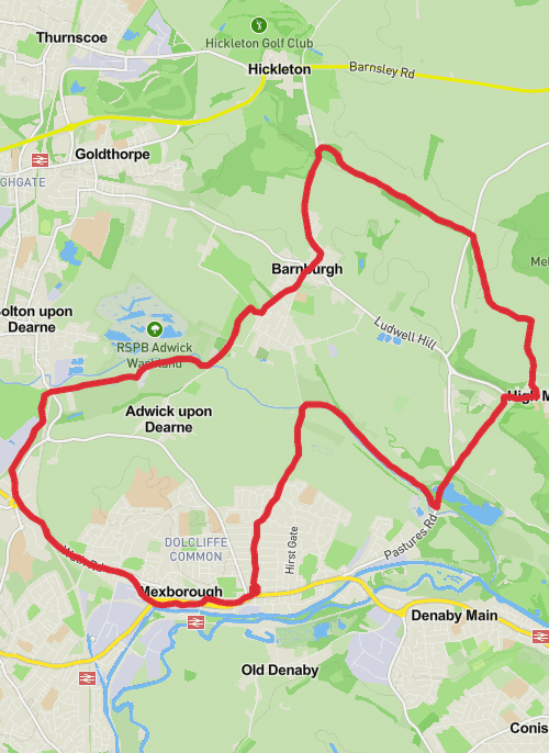 Hike on mexborough loop mobile static map