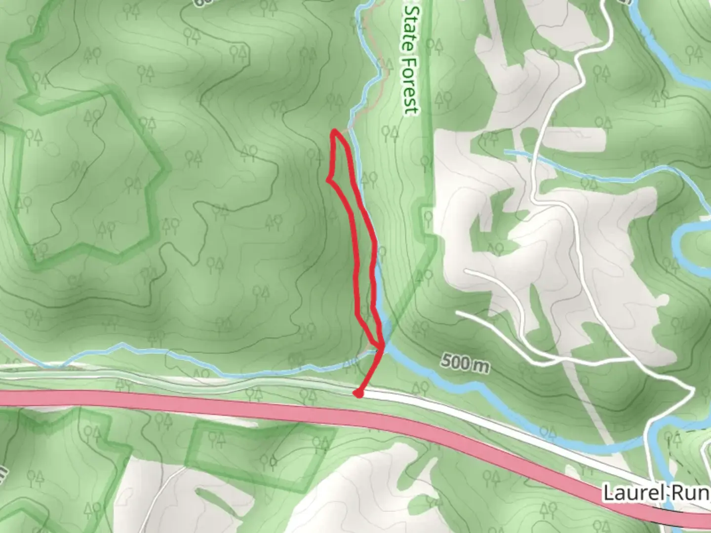 An image depicting the trail Virgin Hemlock Loop Trail and its surrounding area.