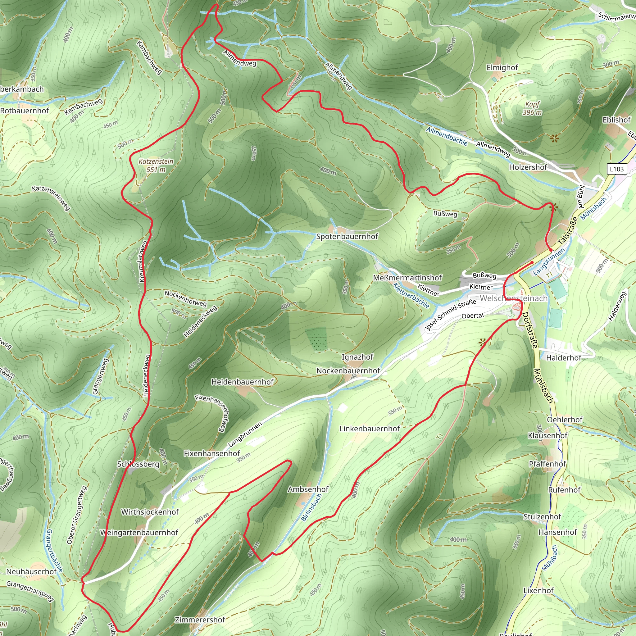 Sagen Rundweg Hexenweible and Heideneck Weg mobile static map